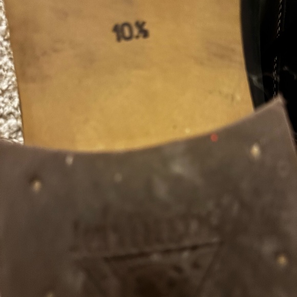 John Fluevog 240 Wagons Mateo oval  Toe Mens Black tie Hight  Boots US 10.5 - Picture 7 of 13